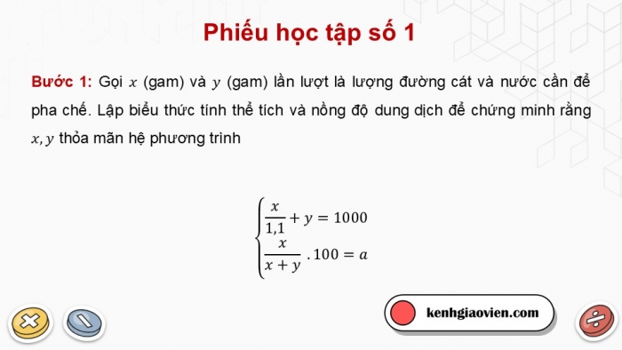 Giáo án điện tử Toán 9 kết nối Hoạt động thực hành trải nghiệm: Pha chế dung dịch theo nồng độ yêu cầu