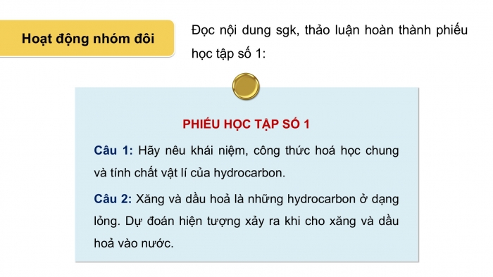 Giáo án điện tử KHTN 9 cánh diều - Phân môn Hoá học Bài 20: Hydrocarbon, alkane