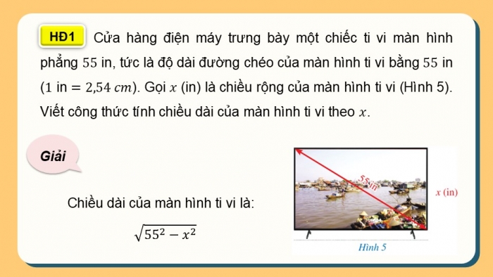 Giáo án điện tử Toán 9 cánh diều Bài 3: Căn thức bậc hai và căn thức bậc ba của biểu thức đại số