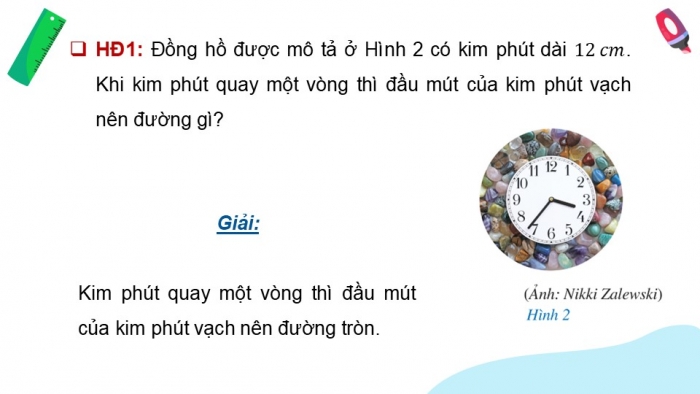 Giáo án điện tử Toán 9 cánh diều Bài 1: Đường tròn. Vị trí tương đối của hai đường tròn