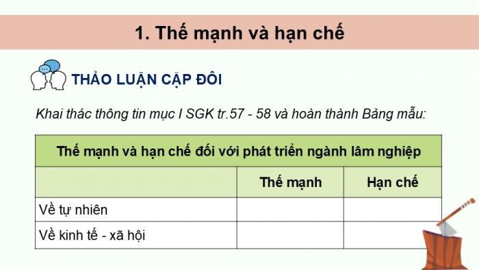 Giáo án điện tử Địa lí 12 kết nối Bài 12: Vấn đề phát triển ngành lâm nghiệp và ngành thuỷ sản