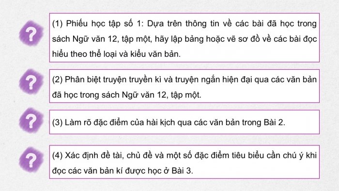 Giáo án điện tử Ngữ văn 12 cánh diều Bài Ôn tập và tự đánh giá cuối học kì I