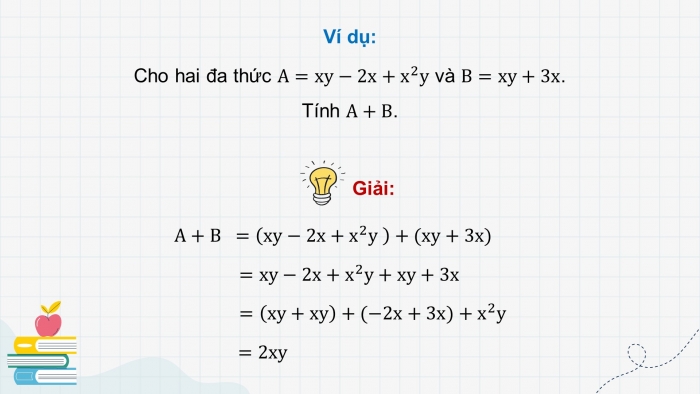 Giáo án PPT dạy thêm Toán 8 cánh diều Bài 2: Các phép tính với đa thức nhiều biến