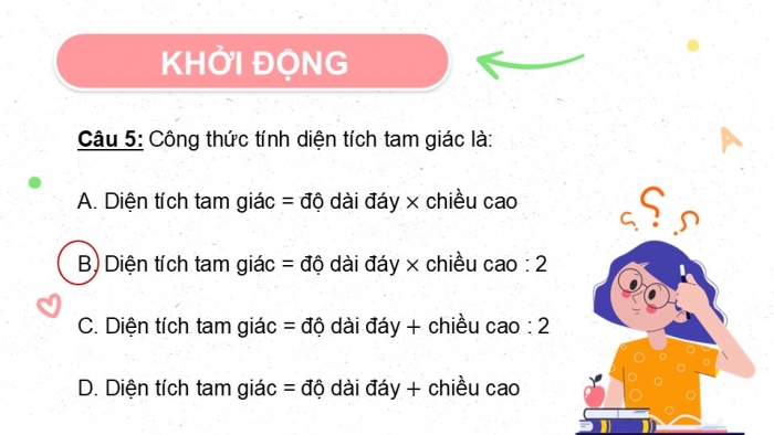 Giáo án PPT dạy thêm Toán 5 Kết nối bài 25: Hình tam giác. Diện tích hình tam giác