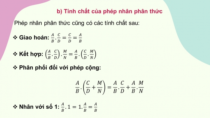 Giáo án PPT dạy thêm Toán 8 cánh diều Bài 3: Phép nhân, phép chia phân thức đại số