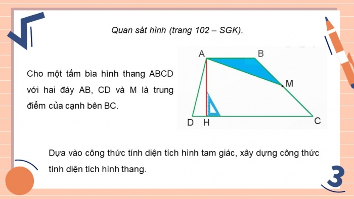 Giáo án điện tử Toán 5 kết nối Bài 26: Hình thang. Diện tích hình thang (P2)