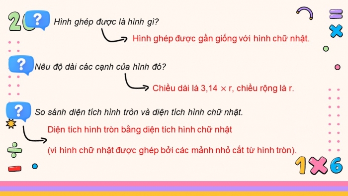 Giáo án điện tử Toán 5 kết nối Bài 27: Đường tròn. Chu vi và diện tích hình tròn (P2)