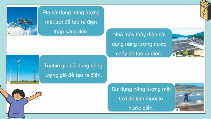 Giáo án điện tử Khoa học 5 cánh diều Bài 6: Năng lượng mặt trời, năng lượng gió và năng lượng nước chảy