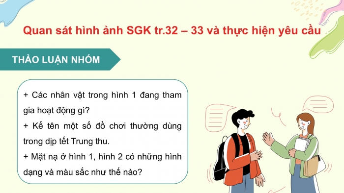 Giáo án điện tử Mĩ thuật 5 cánh diều Bài 7: Mặt nạ trung thu