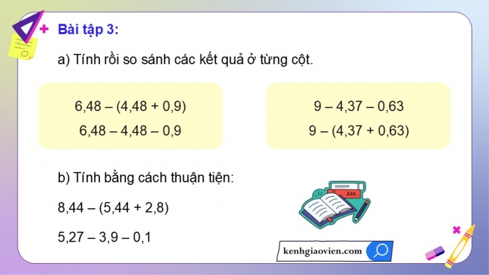 Giáo án điện tử Toán 5 cánh diều Bài 27: Luyện tập