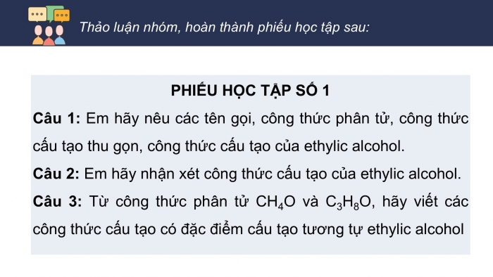 Giáo án điện tử KHTN 9 chân trời - Phân môn Hoá học Bài 24: Ethylic alcohol