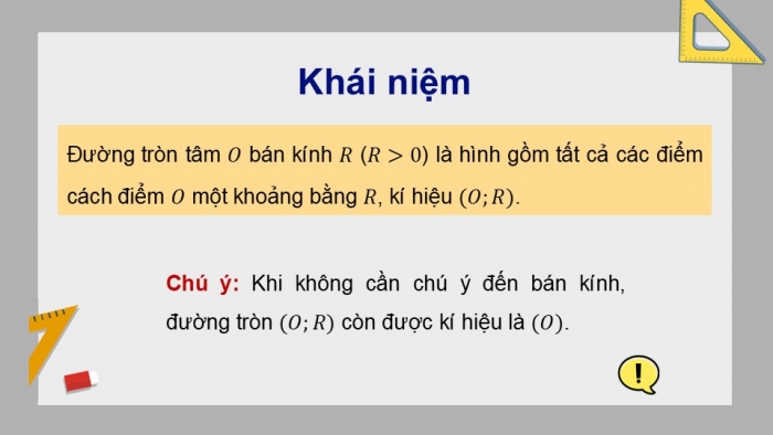 Giáo án điện tử Toán 9 chân trời Bài 1: Đường tròn