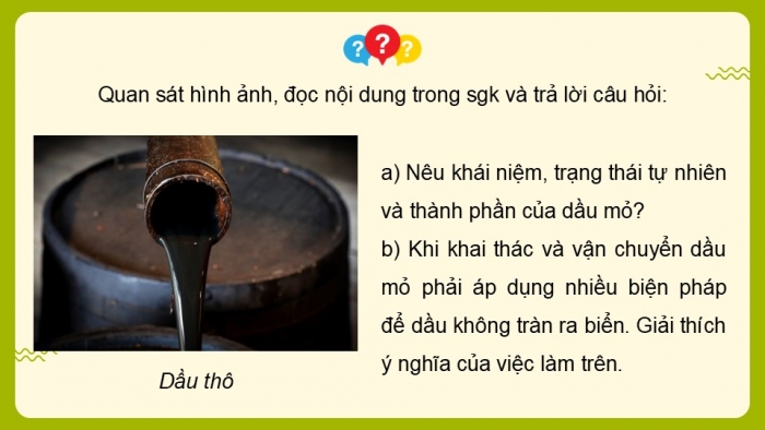 Giáo án điện tử KHTN 9 cánh diều - Phân môn Hoá học Bài 22: Nguồn nhiên liệu