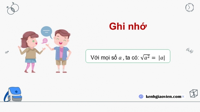 Giáo án điện tử Toán 9 cánh diều Bài 2: Một số phép tính về căn bậc hai của số thực