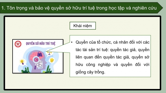 Giáo án điện tử Ngữ văn 12 cánh diều Bài 5: Tôn trọng và bảo vệ quyền sở hữu trí tuệ trong học tập và nghiên cứu