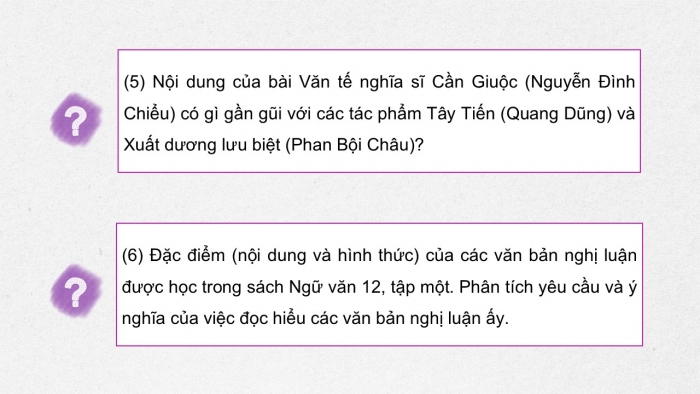 Giáo án điện tử Ngữ văn 12 cánh diều Bài Ôn tập và tự đánh giá cuối học kì I