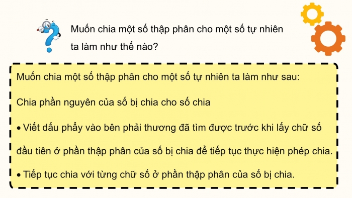 Giáo án PPT dạy thêm Toán 5 Cánh diều bài 33: Chia một số thập phân cho một số tự nhiên