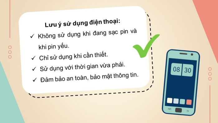 Giáo án điện tử Công nghệ 5 kết nối Bài 5: Sử dụng điện thoại (P2)