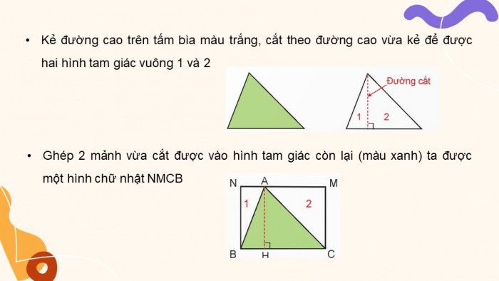 Giáo án điện tử Toán 5 kết nối Bài 25: Hình tam giác. Diện tích hình tam giác (P2)