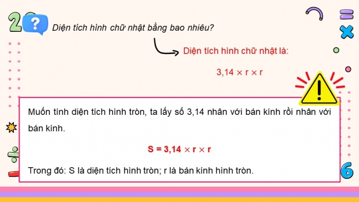 Giáo án điện tử Toán 5 kết nối Bài 27: Đường tròn. Chu vi và diện tích hình tròn (P2)