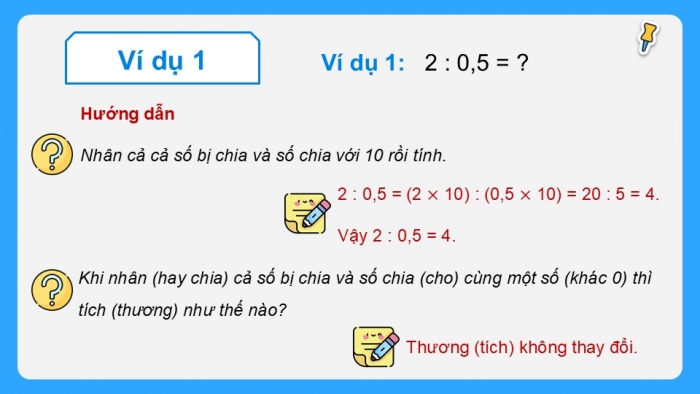 Giáo án điện tử Toán 5 chân trời Bài 39: Chia một số tự nhiên cho một số thập phân