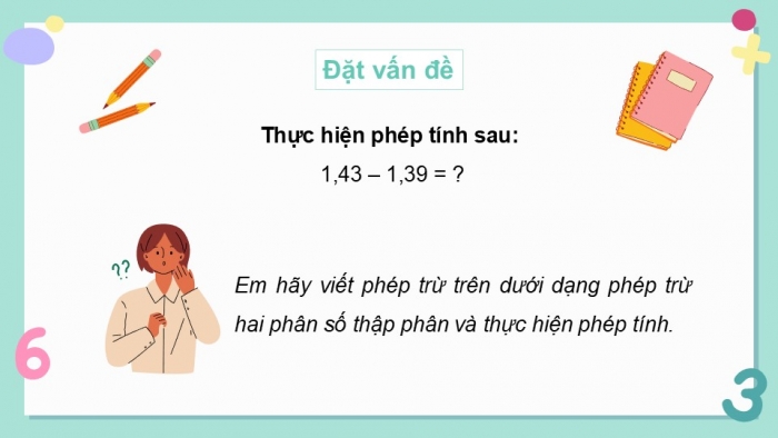 Giáo án điện tử Toán 5 cánh diều Bài 26: Trừ các số thập phân