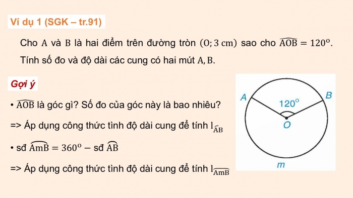 Giáo án điện tử Toán 9 kết nối Bài 15: Độ dài của cung tròn. Diện tích hình quạt tròn và hình vành khuyên