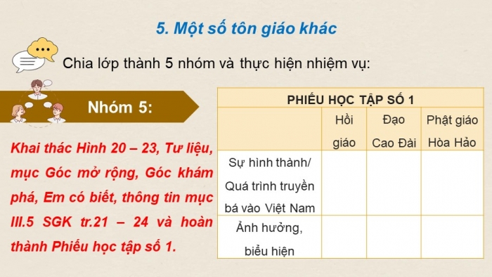 Giáo án điện tử chuyên đề Lịch sử 12 cánh diều CĐ 1: Lịch sử tín ngưỡng và tôn giáo ở Việt Nam (P8)