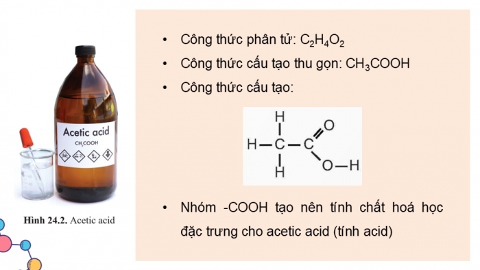 Giáo án điện tử KHTN 9 cánh diều - Phân môn Hoá học Bài 24: Acetic acid