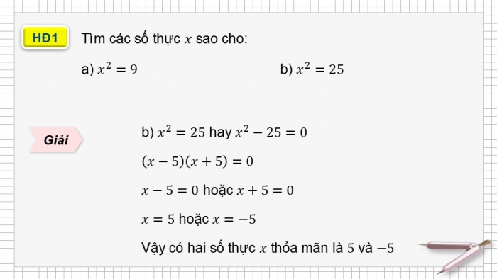 Giáo án điện tử Toán 9 cánh diều Bài 1: Căn bậc hai và căn bậc ba của số thực