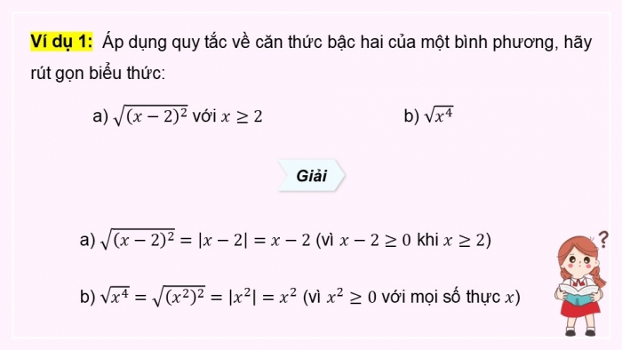 Giáo án điện tử Toán 9 cánh diều Bài 4: Một số phép biến đổi căn thức bậc hai của biểu thức đại số