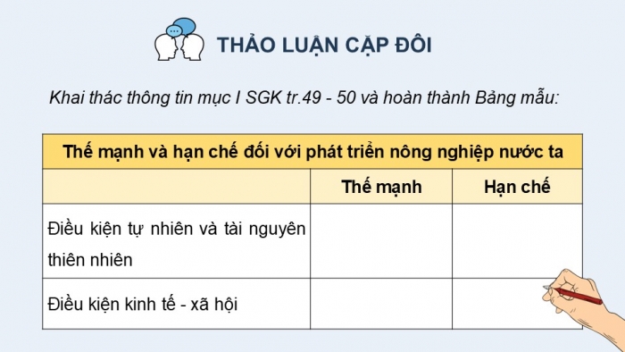 Giáo án điện tử Địa lí 12 kết nối Bài 11: Vấn đề phát triển ngành nông nghiệp