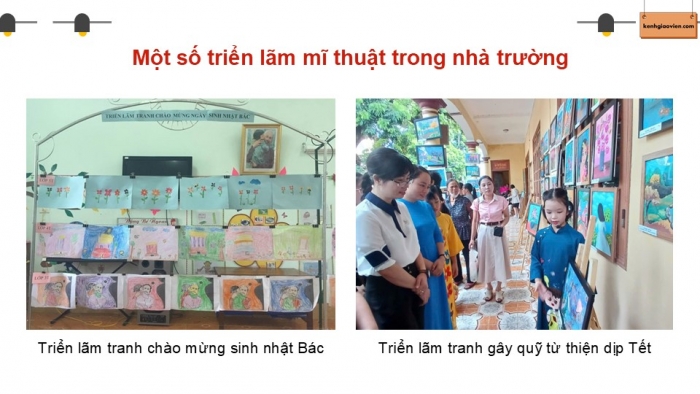 Giáo án điện tử Mĩ thuật 12 Lí luận và Lịch sử mĩ thuật Kết nối Bài 2: Tổ chức hoạt động triển lãm mĩ thuật trong nhà trường