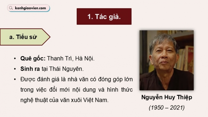 Giáo án điện tử Ngữ văn 12 kết nối Bài 4: Muối của rừng (Trích – Nguyễn Huy Thiệp)