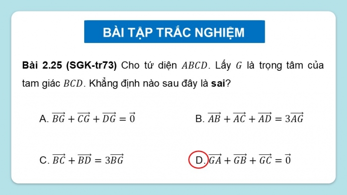 Giáo án điện tử Toán 12 kết nối Bài tập cuối chương II