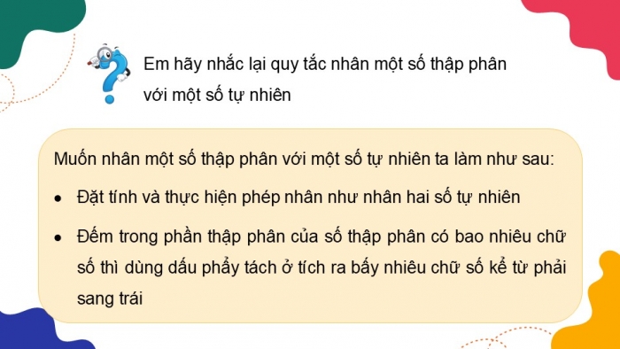 Giáo án PPT dạy thêm Toán 5 Kết nối bài 31: Ôn tập các phép tính với số thập phân