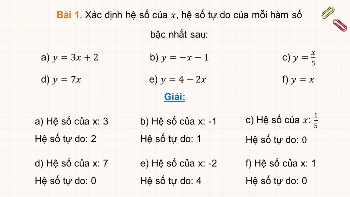 Giáo án PPT dạy thêm Toán 8 cánh diều Bài 3: Hàm số bậc nhất y = ax + b (a ≠ 0)