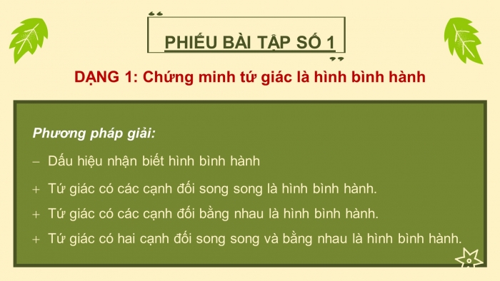 Giáo án PPT dạy thêm Toán 8 cánh diều Bài 4: Hình bình hành