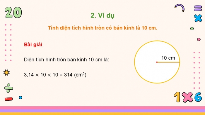 Giáo án điện tử Toán 5 kết nối Bài 27: Đường tròn. Chu vi và diện tích hình tròn (P2)