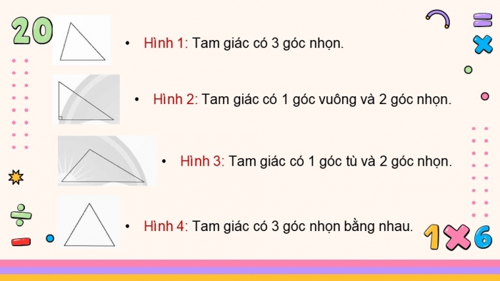 Giáo án điện tử Toán 5 chân trời Bài 43: Hình tam giác