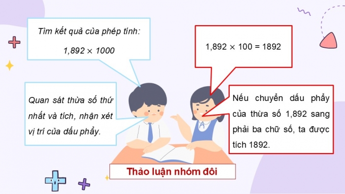 Giáo án điện tử Toán 5 cánh diều Bài 28: Nhân một số thập phân với 10, 100, 1000,...