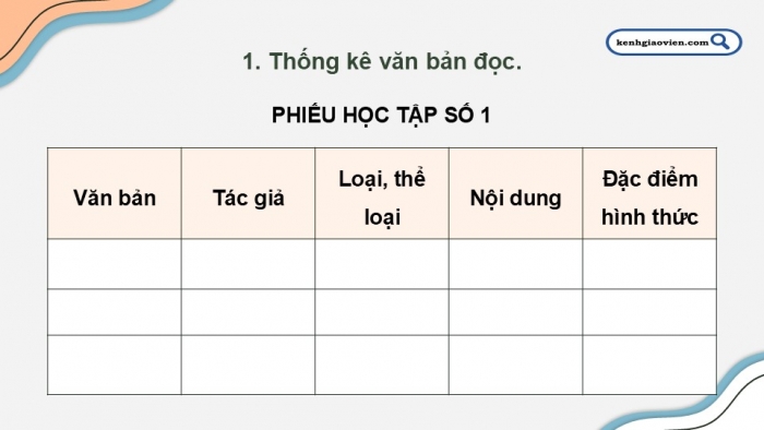 Giáo án điện tử Ngữ văn 9 kết nối Bài Ôn tập học kì I