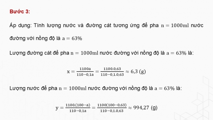 Giáo án điện tử Toán 9 kết nối Hoạt động thực hành trải nghiệm: Pha chế dung dịch theo nồng độ yêu cầu