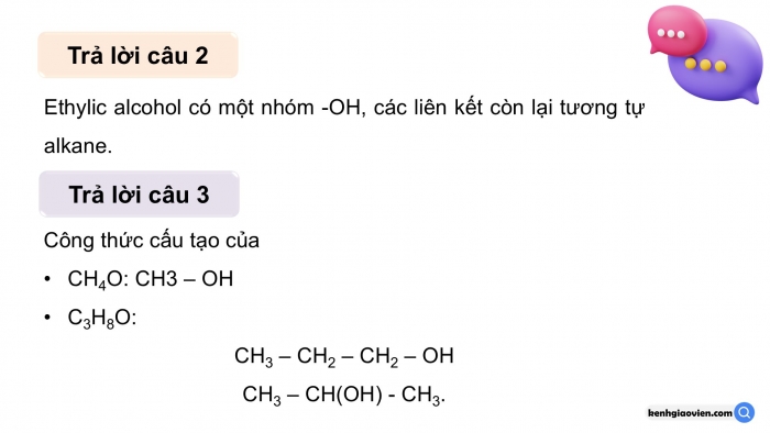 Giáo án điện tử KHTN 9 chân trời - Phân môn Hoá học Bài 24: Ethylic alcohol