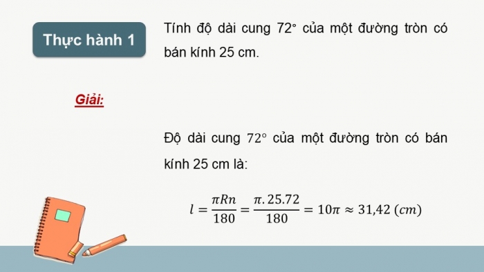 Giáo án điện tử Toán 9 chân trời Bài 4: Hình quạt tròn và hình vành khuyên