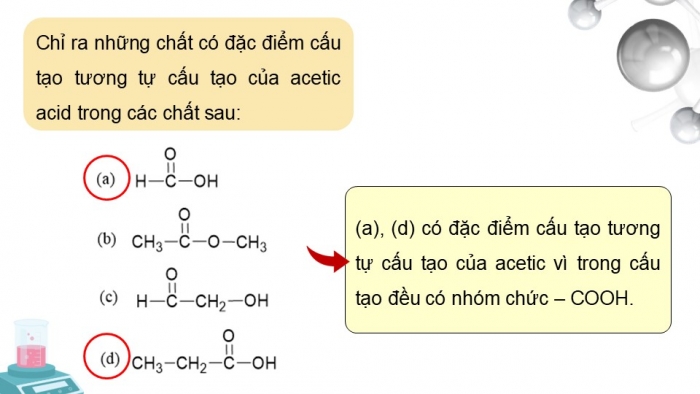 Giáo án điện tử KHTN 9 cánh diều - Phân môn Hoá học Bài 24: Acetic acid