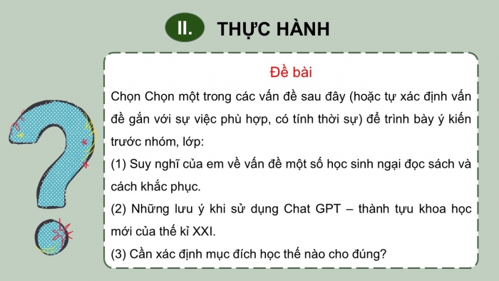 Giáo án điện tử Ngữ văn 9 cánh diều Bài 5: Trình bày ý kiến về một sự việc có tính thời sự