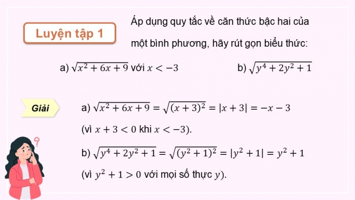 Giáo án điện tử Toán 9 cánh diều Bài 4: Một số phép biến đổi căn thức bậc hai của biểu thức đại số