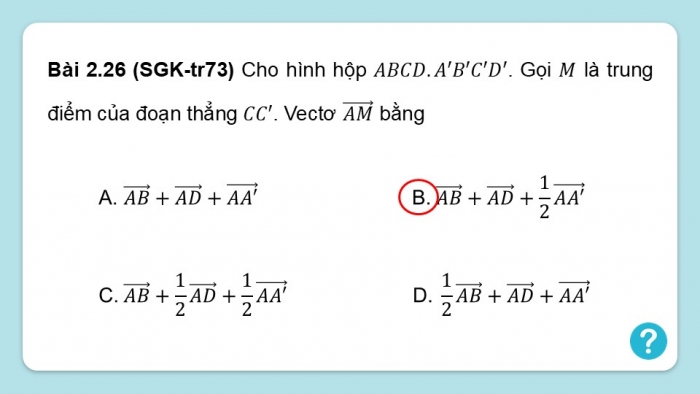 Giáo án điện tử Toán 12 kết nối Bài tập cuối chương II