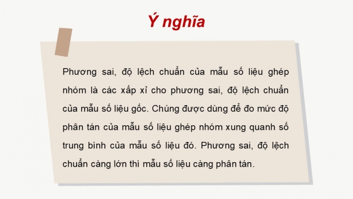 Giáo án điện tử Toán 12 kết nối Bài 10: Phương sai và độ lệch chuẩn